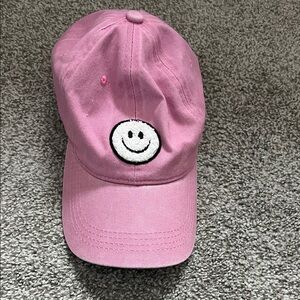 Pink Smiley Face Cap